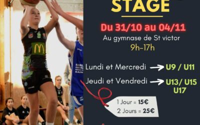 Stage de basket pendant les vacances de la Toussaint